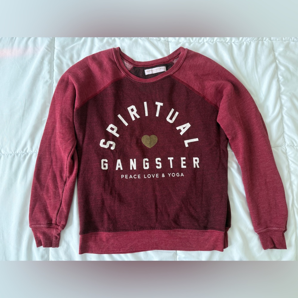 Spiritual Gangster Burgundy Sweatshirt